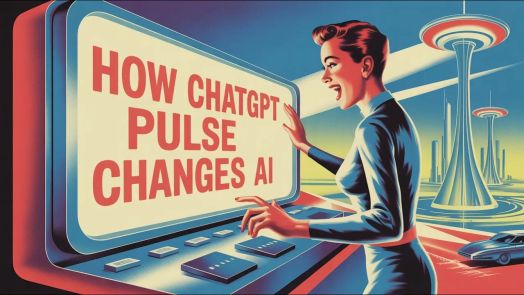 H&igrave;nh ảnh trực quan về ChatGPT Pulse như một trợ l&yacute; AI chủ động