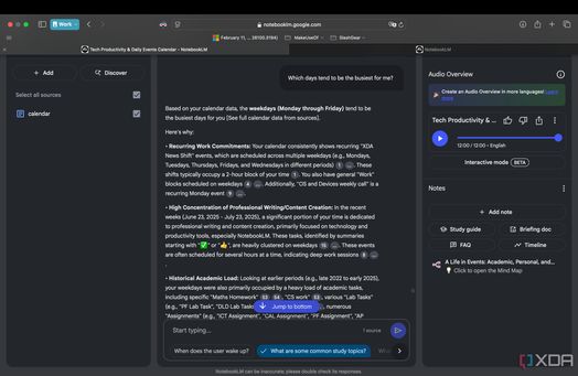 notebooklm ph&acirc;n t&iacute;ch những ng&agrave;y n&agrave;o c&oacute; xu hướng bận rộn nhất