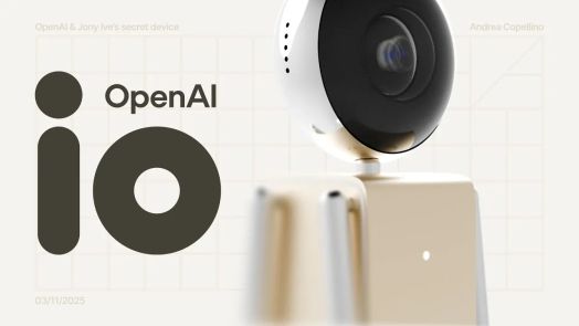 Minh họa ý tưởng về thiết bị IO của OpenAI và Jony Ive, một trợ lý AI di động không màn hình với camera 360 độ và điều khiển bằng giọng nói