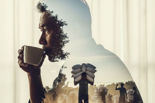 Hai khoảnh khắc, một con người: Khi ly cà phê kể câu chuyện về mồ hôi và hy vọng