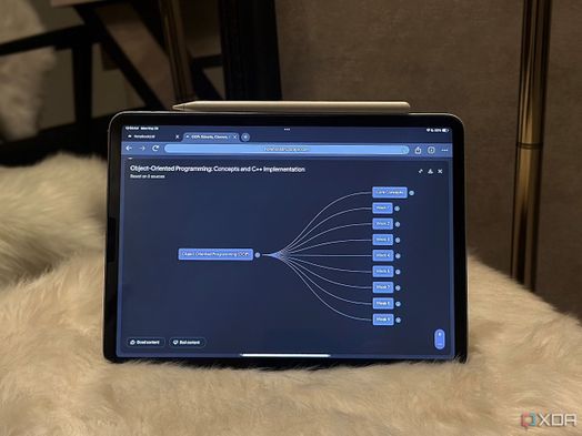 Sơ đồ tư duy NotebookLM đang mở tr&ecirc;n iPad