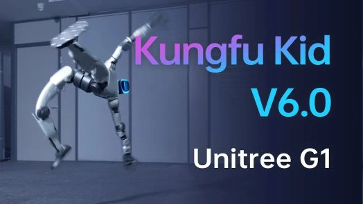 Robot h&igrave;nh người Unitree G1 thể hiện sự linh hoạt v&agrave; thiết kế ti&ecirc;n tiến của n&oacute;