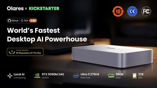 Gặp gỡ Olares One, một máy tính AI di động với RTX 5090 24GB và GDDR7, mang lại cho bạn quy trình làm việc riêng tư, nhanh chóng ở bất cứ đâu.