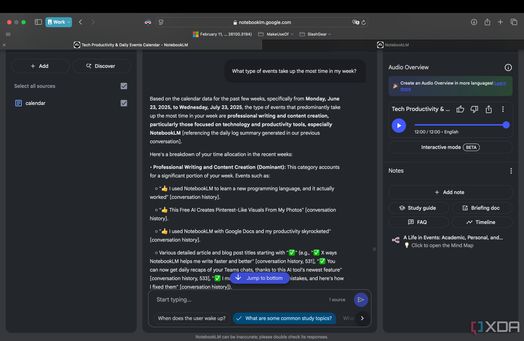 notebooklm ph&acirc;n t&iacute;ch c&aacute;c sự kiện chiếm nhiều thời gian nhất