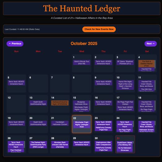 Gemini đã tạo một lịch sự kiện Halloween khá tốt sau một vài điều chỉnh cho tháng 10. Google/Ảnh chụp màn hình của Blake Stimac
