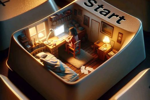 💡 Khám Phá Thế Giới Tí Hon Bên Trong Phím "Start" – Khi AI Biến Ý Tưởng Thành Hiện Thực!