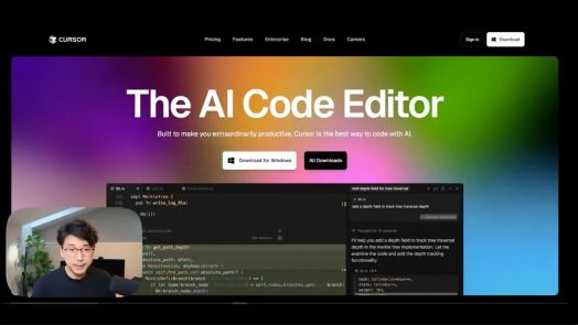 Nh&agrave; ph&aacute;t triển đang sử dụng IDE t&iacute;ch hợp của Cursor với c&aacute;c c&ocirc;ng cụ cộng t&aacute;c AI v&agrave; bảng điều khiển sử dụng token.