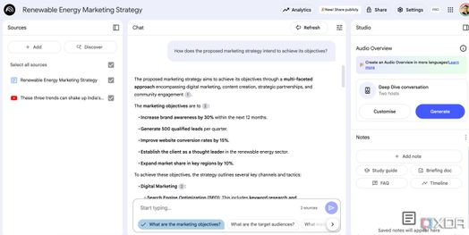 nghi&ecirc;n cứu v&agrave; hỏi đ&aacute;p với NotebookLM