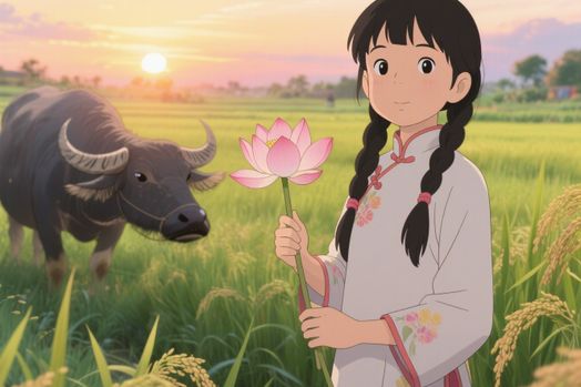 Phong cảnh studio Ghibli mơ mộng