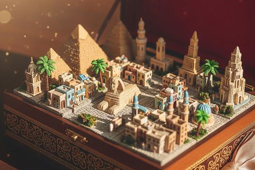 Khung cảnh thu nhỏ Ai Cập: Một món quà siêu thực