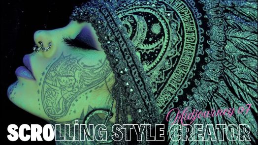 Ảnh chụp m&agrave;n h&igrave;nh c&ocirc;ng cụ phong c&aacute;ch dựa tr&ecirc;n cuộn của Midjourney tr&ecirc;n trang web alpha, hiển thị c&aacute;c t&ugrave;y chọn đ&atilde; chọn v&agrave; bản xem trước lời nhắc gốc.