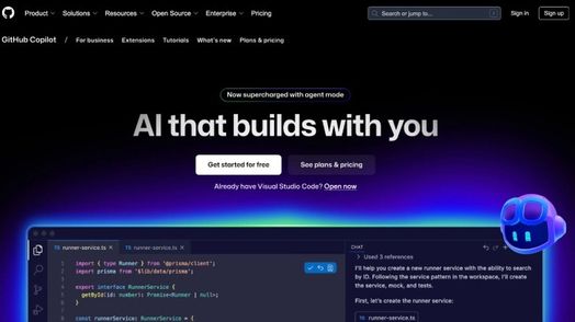 Ảnh chụp m&agrave;n h&igrave;nh trang chủ GitHub Copilot