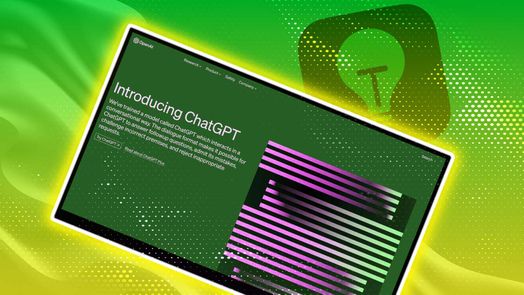 Giới thiệu ChatGPT OpenAI hiển thị ở giữa tr&ecirc;n nền hoa văn m&agrave;u xanh l&aacute; c&acirc;y, v&agrave;ng.