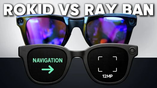 So sánh song song kính thông minh Rokid và Ray-Ban, làm nổi bật các tính năng độc đáo của chúng