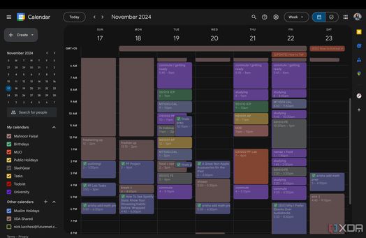 Lịch Google chứa đầy sự kiện